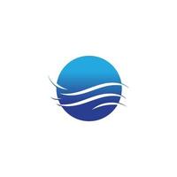 water wave logo design template vector