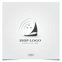 dhow barco logo premium elegante plantilla vector eps 10