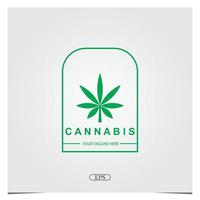 green cannabis logo premium elegant template vector eps 10