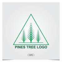 pines tree logo premium elegant template vector eps 10