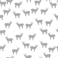 patrón sin costuras de cabra. animales domésticos en colores de fondo. ilustración vectorial para textiles. vector