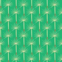 Abstract botanic seamless pattern with light dandelion ornament print. Green bright background. vector