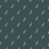 Seamless pattern seaweed on teal background. Marine flora templates for fabric. vector
