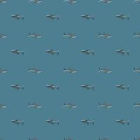 Whale shark seamless pattern in scandinavian style. Marine animals background. Vector illustration for children funny textile.