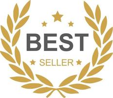 Best seller badge icon, Best seller award logo isolated vector