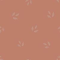 Seamless pattern cardamom on peach background. Cute plant sketch ornament. Geometrical texture template for fabric. vector