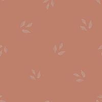 Seamless pattern cardamom on peach background. Cute plant sketch ornament. Geometrical texture template for fabric. vector