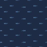 Basking shark seamless pattern in scandinavian style. Marine animals background. Vector illustration for children funny textile.