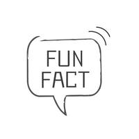 Fun fact line infographic icon. Textured speech bubble isolated on white background. vector