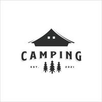 camping aventura logo vintage vector ilustración plantilla icono diseño. símbolo al aire libre para la compañía de viajes