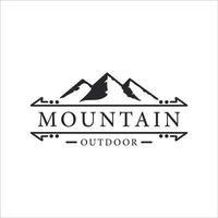 mountain logo vintage vector illustration template icon design