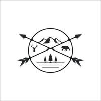 adventure wild life logo vintage vector illustration template icon isolated design