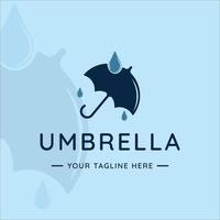 umbrella modern logo vintage vector illustration template icon graphic design