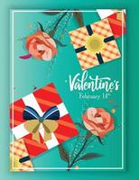 colección de plantillas de tarjetas de san valentín decoración de corazones dinámicos coloridos vector