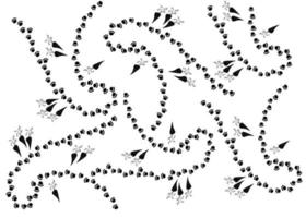 Rabbit foot print steps path and carrot vector doodle hand drawn background.