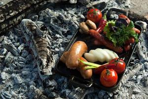 a dish on cold coals photo