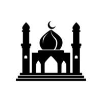 Vector illustration of a Muslim Mosque Silhouette