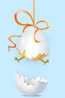 Chick born funny vector