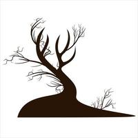 imagen vectorial aislada sobre fondo blanco. rama de árbol. rostock árbol.concepto. eps 10 vector