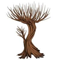 imagen vectorial aislada sobre fondo blanco. rama de árbol. rostock árbol.concepto. eps 10 vector