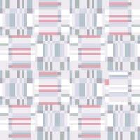 Artistic pix matrix tile textile. Abstract geometric seamless pattern. Square stripe ornament vector