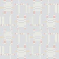 Artistic pix matrix tile textile. Abstract geometric seamless pattern. Square stripe ornament vector