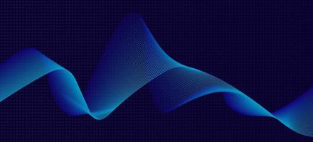 Light blue dynamic sound wave motive. Creative line blend background pattern. Equalizer element for presentation vector