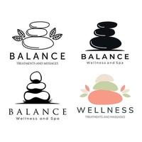 stone wellness balance set collection icon logo vector template  illustration design