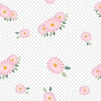 pink daisy spring seamless pattern vectors illustration