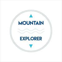 simple logo outdoor adventures and expeditions in mountains, forests and nature vector