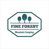 logo illustration of camping and adventure in the wild and mountains vector