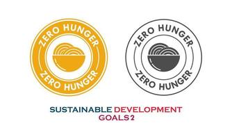 sustainable development goals,  zero hunger item vector