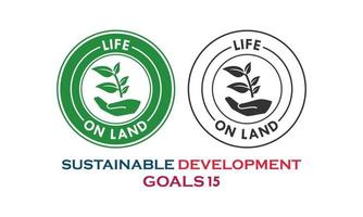 sustainable development goals, life on land item vector