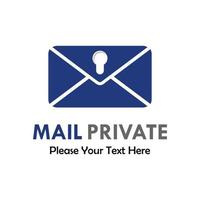 Mail private logo template illustration vector