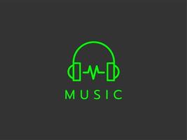 diseño de logotipo de música simple vector