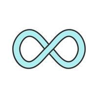 Infinity sign color icon. Lemniscate. Endless symbol. Isolated vector illustration