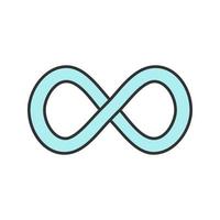 Infinity sign color icon. Lemniscate. Endless symbol. Isolated vector illustration