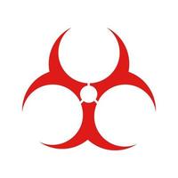 Biohazard danger glyph color icon. Bio hazard caution. Silhouette symbol on white background with no outline. Negative space. Vector illustration