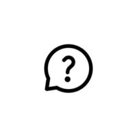 Question Mark Icon Vector in Speech Bubble