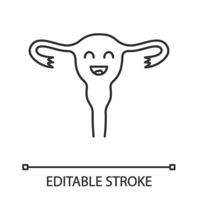 uterus icon vector from human body collection. Thin line uterus