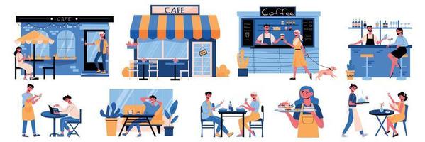 Cafe Color Set vector