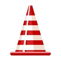 cone traffic icon isolated on white background. Construction cone in flat style. vector