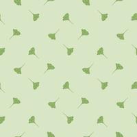 Ginkgo biloba seamless pattern. Beautiful plant background. vector