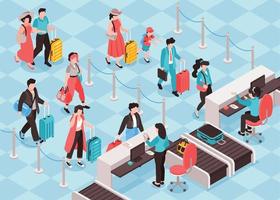 Airport Check In Composition vector