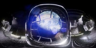 station spatiale internationale en orbite autour de la terre en réalité virtuelle video