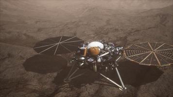 Insight Mars exploring the surface of red planet video