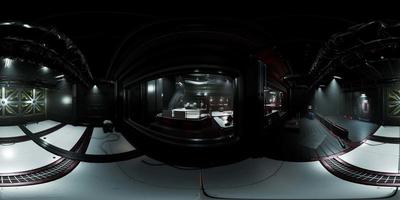 vr360 vista do interior da nave espacial video