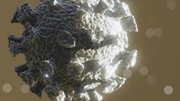 visão microscópica de um vírus infeccioso corona covid-19 video