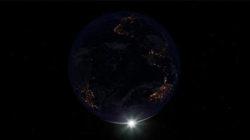 earth globe planet from space orbit video