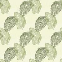 Modern palm leaf seamless pattern with hand drawn tropical print. Modern nature background. Vector illustration for seasonal textile.